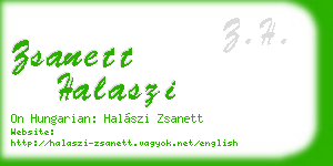 zsanett halaszi business card